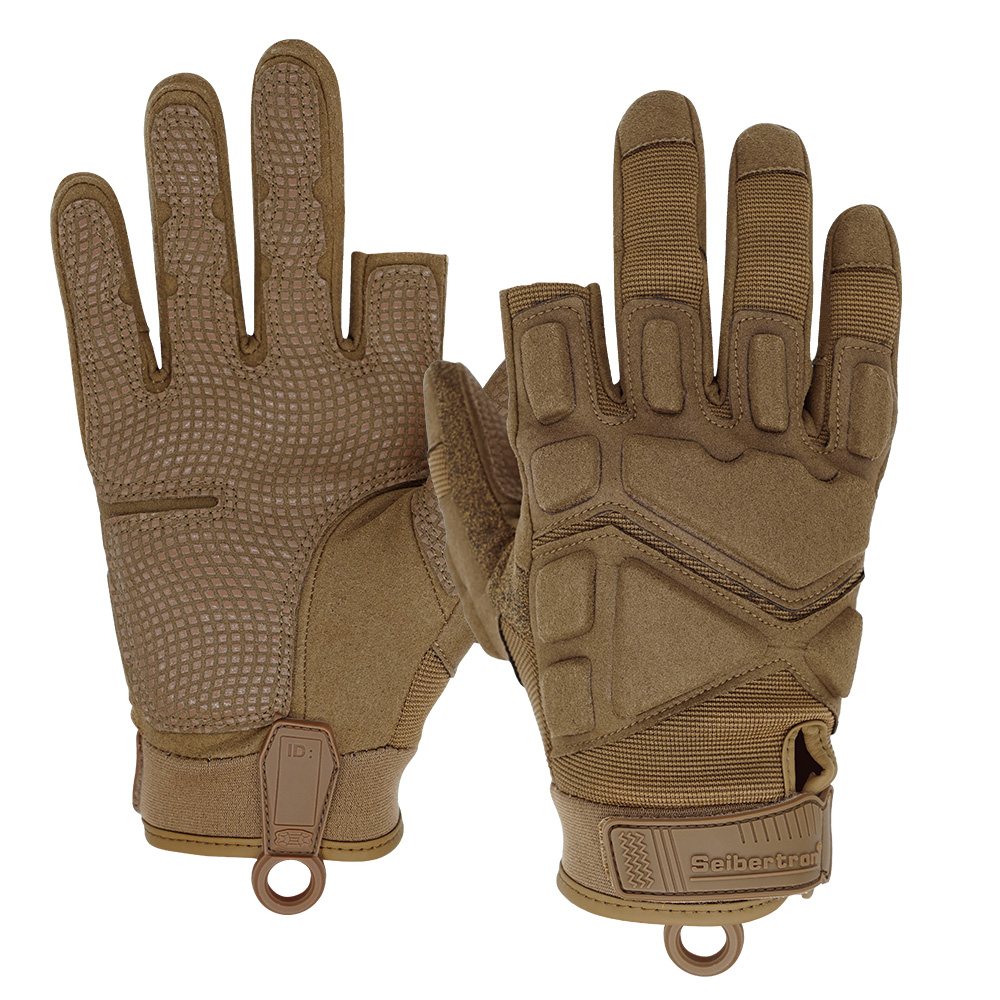 color:Coyote | Seibertron S.O.L.A.G-HI 2.0 half index finger tactical gloves image 14