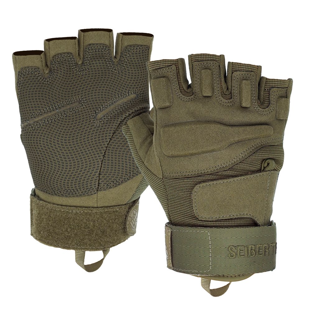color:Army Green | Seibertron S.O.L.A.G Half Finger half finger tactical gloves image 09