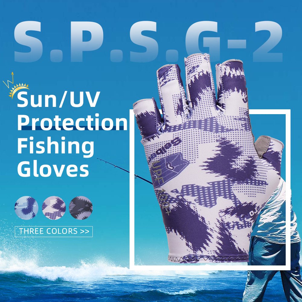 color:Grey | Seibertron S.P.S.G-2 UPF100 sun protection fishing gloves image 05