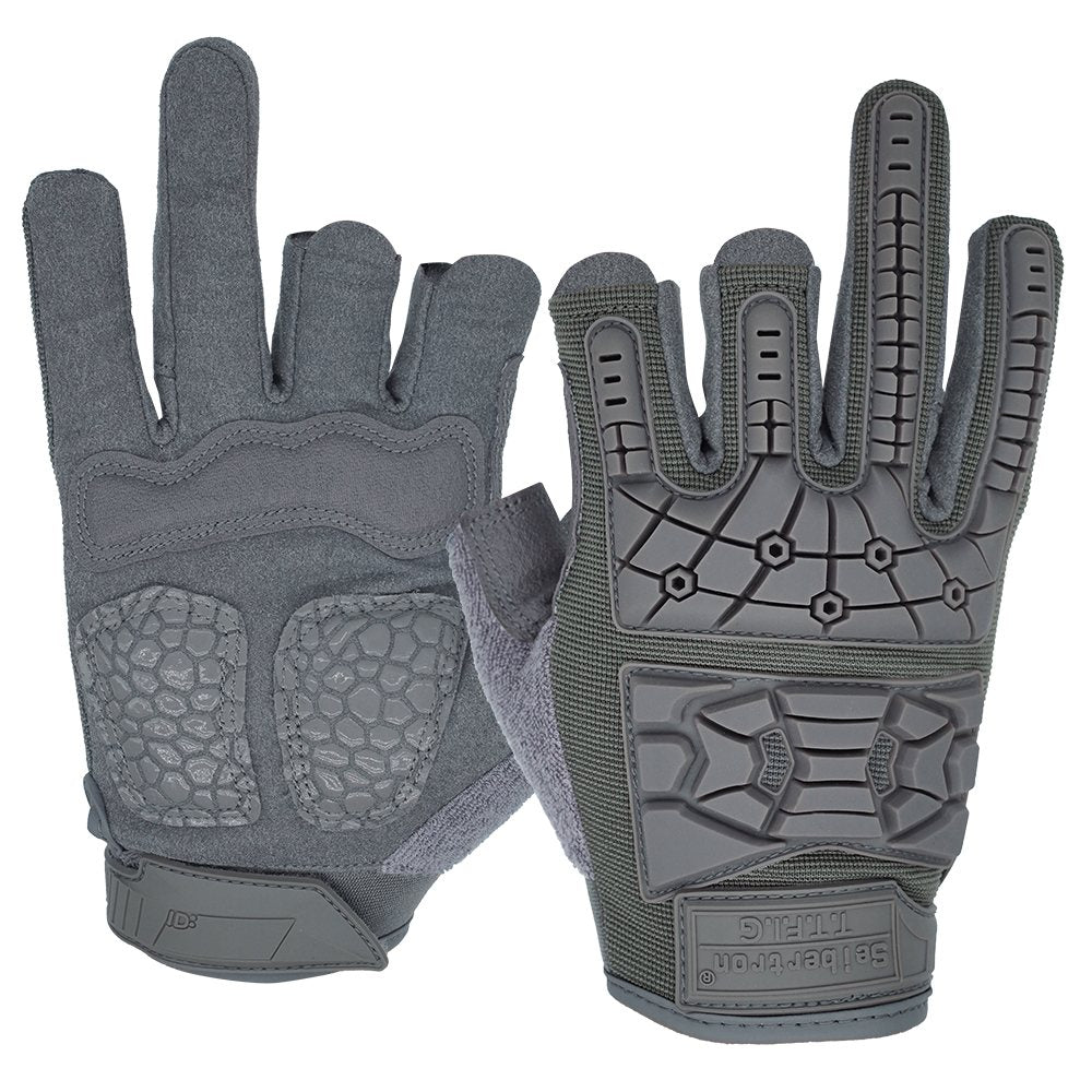color:Grey | Seibertron T.T.F.I.G 2.0 three fingerless tactical gloves image 05