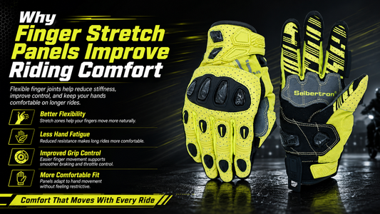 Why Finger Stretch Panels Improve Riding Comfort