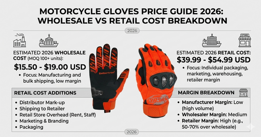 モーターサイクルグローブ価格ガイド（2026）：卸売と小売のコスト内訳