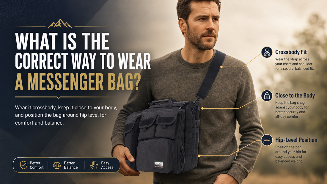 What is the correct way to wear a messenger bag?