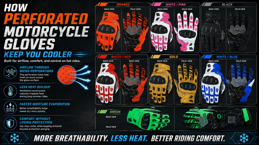 How Perforated Motorcycle Gloves Keep You Cooler