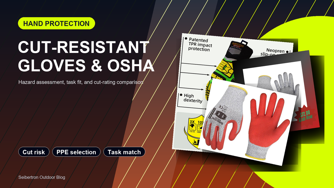 OSHA手の保護ガイド（Seibertron製耐切創グローブ付き）