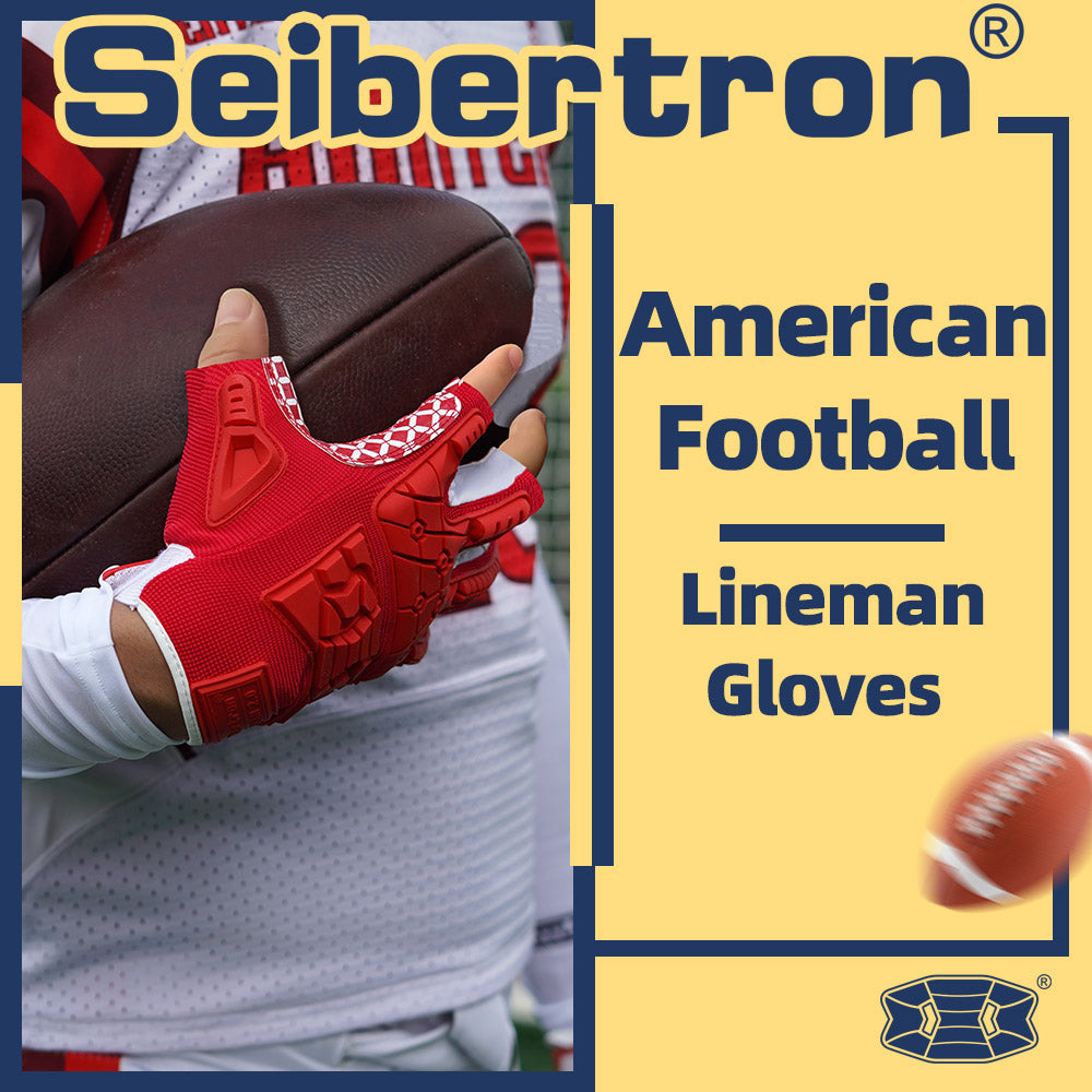 Seibertron Lineman 2.0 ユース用 パッド入りフットボールグローブ