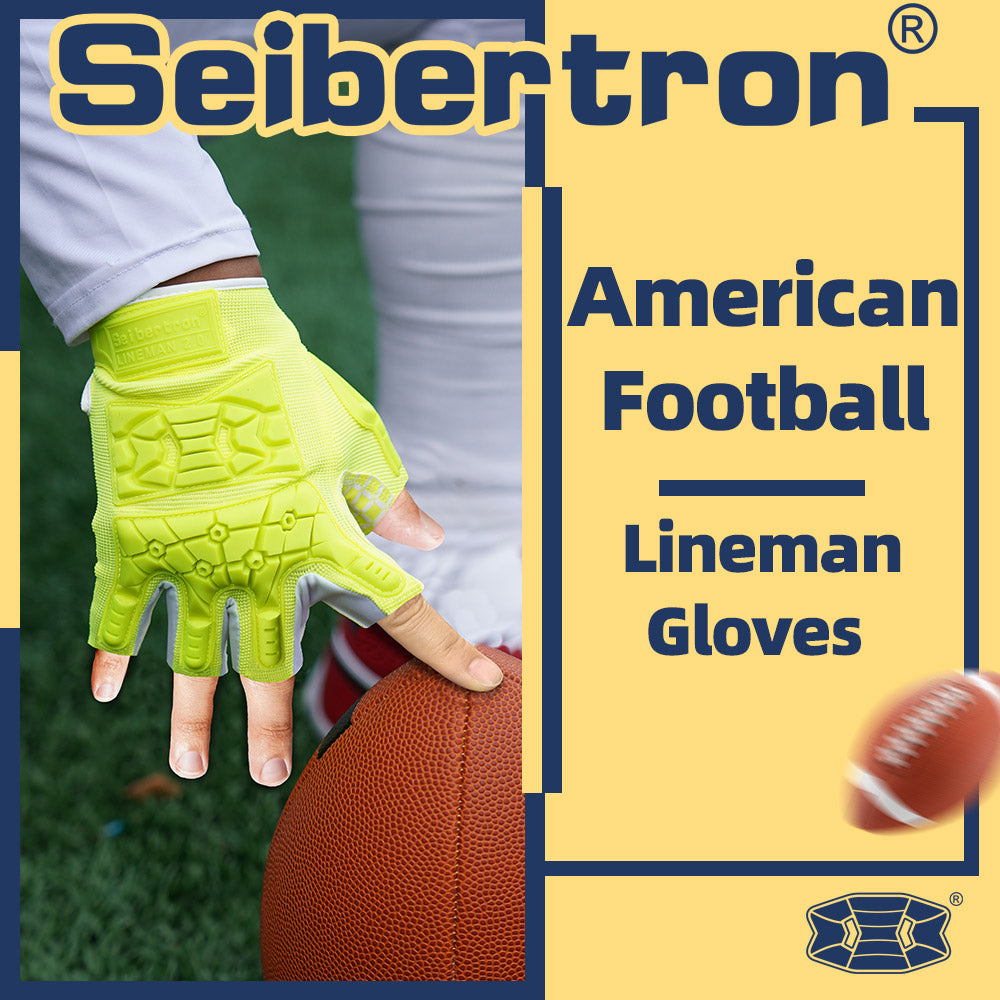 Seibertron Lineman 2.0 ユース用 パッド入りフットボールグローブ