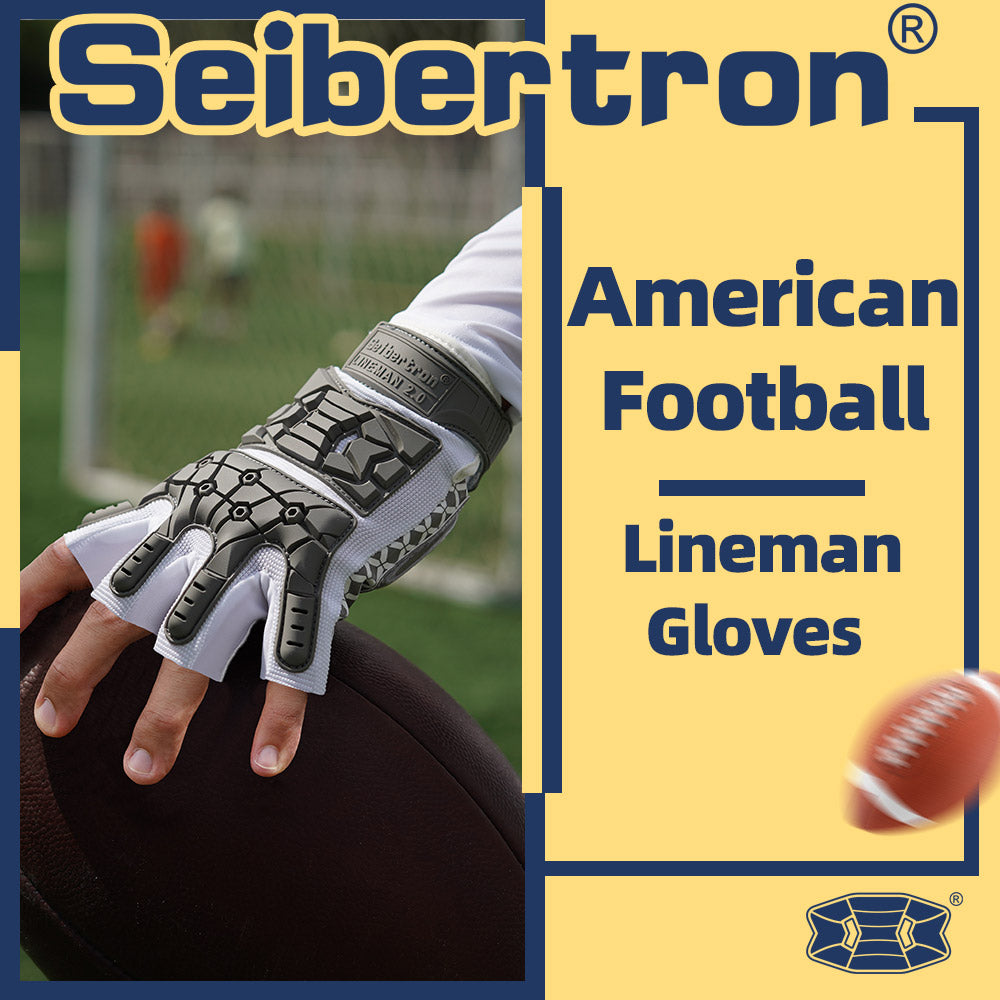Seibertron Lineman 2.0 ユース用 パッド入りフットボールグローブ