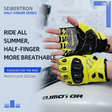 Seibertron SPS-7H Superior Protection Series Half-Finger Motorcycle Riding Gloves