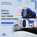 Seibertron SPS-7H Superior Protection Series Half-Finger Motorcycle Riding Gloves