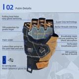 Seibertron SPS-7H Superior Protection Series Half-Finger Motorcycle Riding Gloves