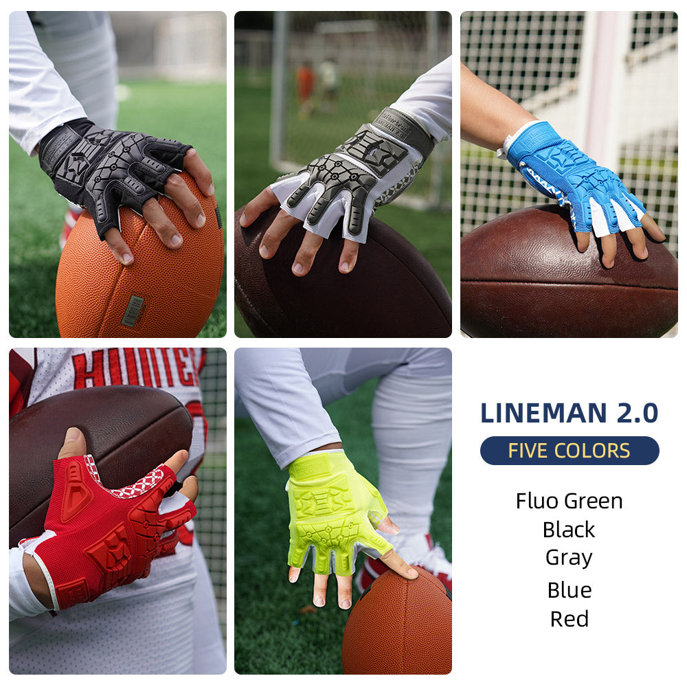 Seibertron Lineman 2.0 ユース用 パッド入りフットボールグローブ