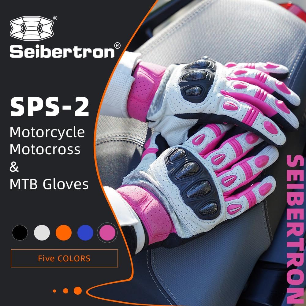Seibertron SPS-2 男女兼用 タッチ対応 フルフィンガー バイクグローブ