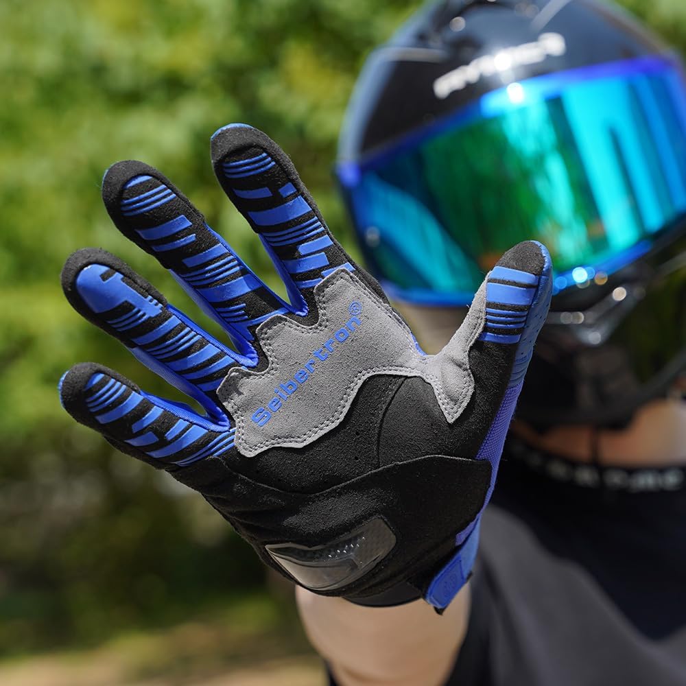 Seibertron SPS-2 フルフィンガー ユニセックス タッチスクリーン ロードレーシング モーターサイクル MTB スポーツグローブ - Seibertron