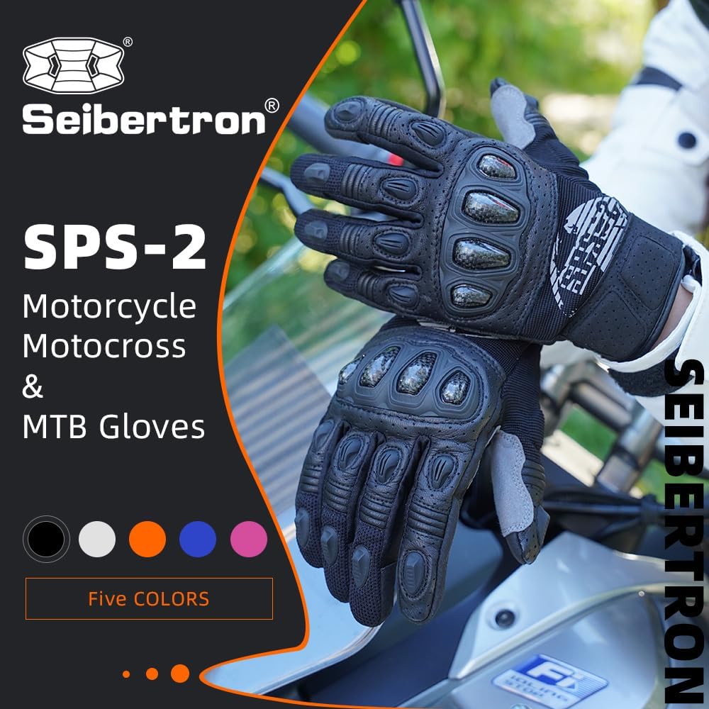 Seibertron SPS-2 フルフィンガー ユニセックス タッチスクリーン ロードレーシング モーターサイクル MTB スポーツグローブ - Seibertron