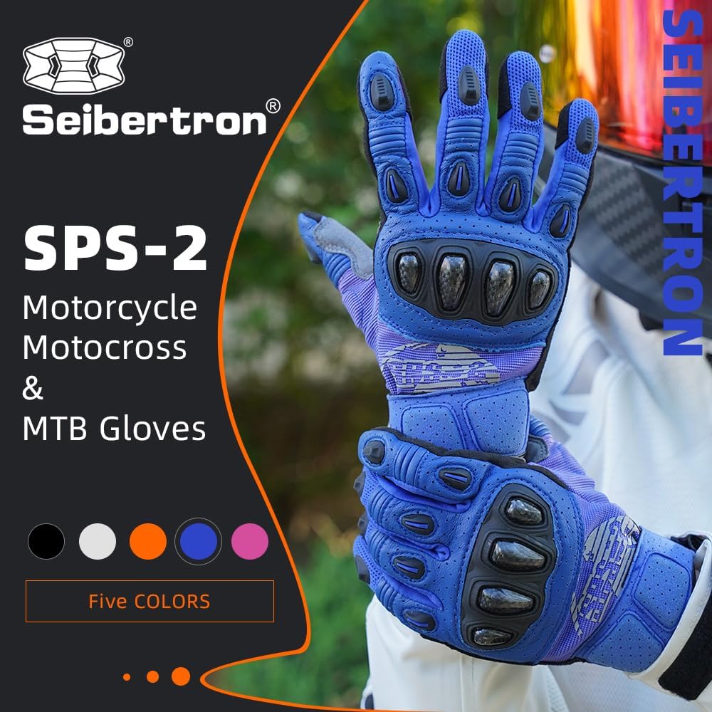 Seibertron SPS-2 フルフィンガー ユニセックス タッチスクリーン ロードレーシング モーターサイクル MTB スポーツグローブ - Seibertron