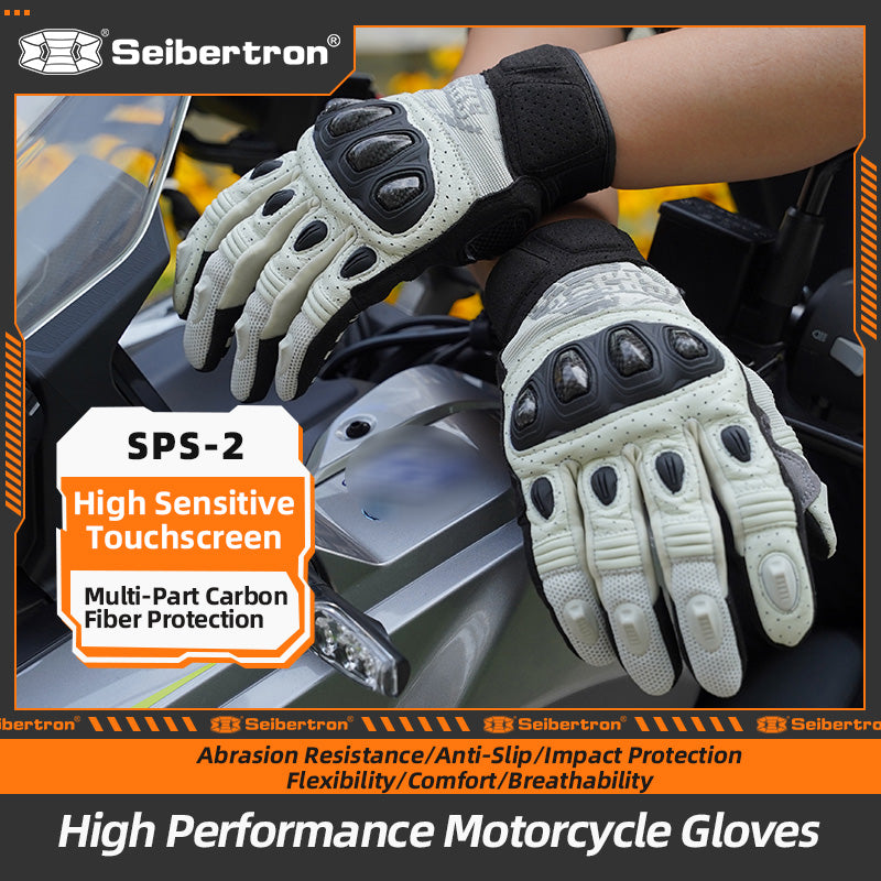 Seibertron SPS-2 フルフィンガー ユニセックス タッチスクリーン対応 ロードレース オートバイ MTB スポーツ グローブ - Seibertron