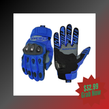 blue motocross gloves