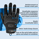 カラー：ブラック | Seibertron Full Finger Climbing Sailing Gloves フルフィンガー・パッド入りパーム・クライミングロープ用グローブ 画像 02