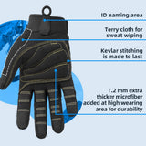 カラー：ブラック | Seibertron Full Finger Climbing Sailing Gloves フルフィンガー・パッド入りパーム・クライミングロープ用グローブ 画像 03