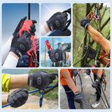 カラー：ブラック | Seibertron Full Finger Climbing Sailing Gloves フルフィンガー・パッド入りパーム・クライミングロープ用グローブ 画像 05