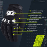 カラー：ブラック | Seibertron Dirtpaw フルフィンガー モトクロス・オフロードライディンググローブ 画像 03