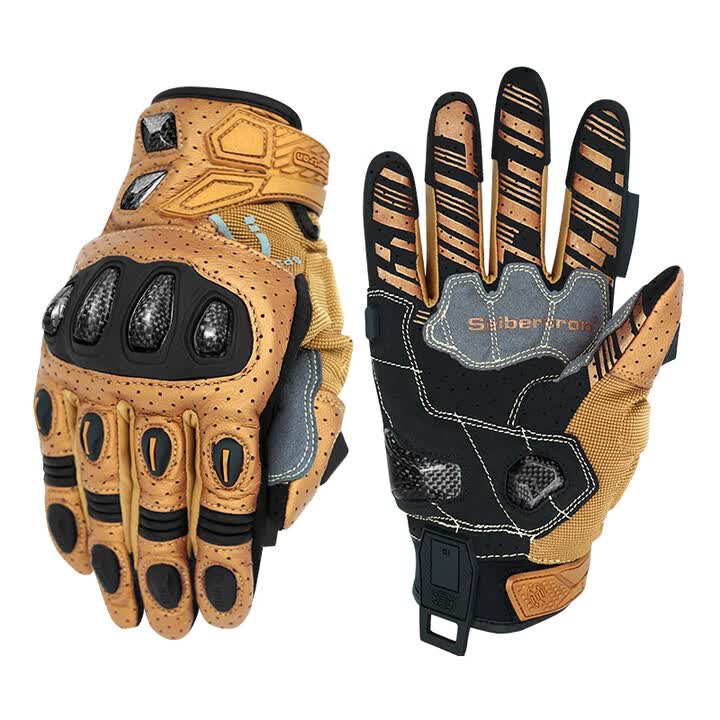 Seibertron SPS-7 motorcycle gloves in Gold