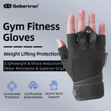 カラー:ブラック | Seibertron PRO 2.0 Fitness Gloves パッド入り スーパーグリップ リフティング＆フィットネスグローブ イメージ 01