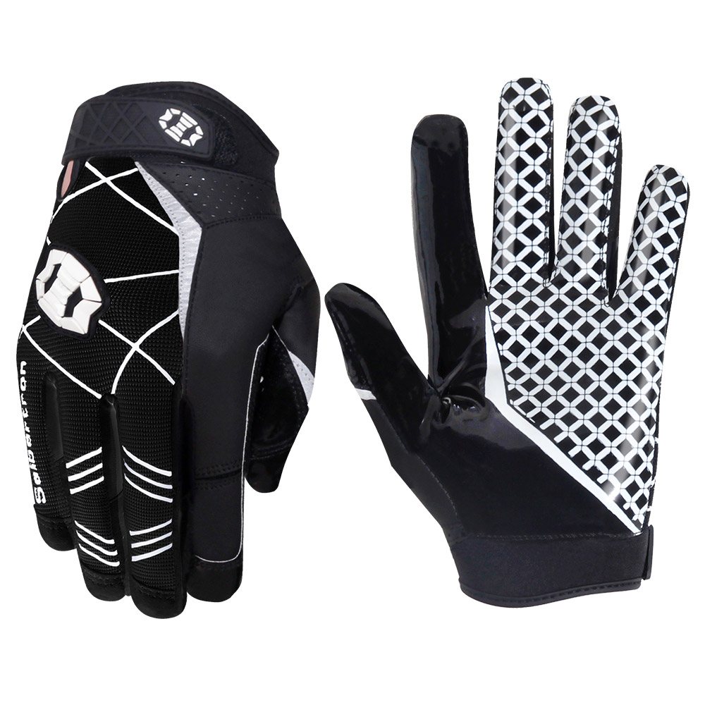 color:Adult Black | Seibertron adult football receiver gloves white background main image