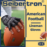 カラー:ブラック | Seibertron Lineman 2.0 ハーフフィンガーのフットボールラインマン用グローブ 画像 02