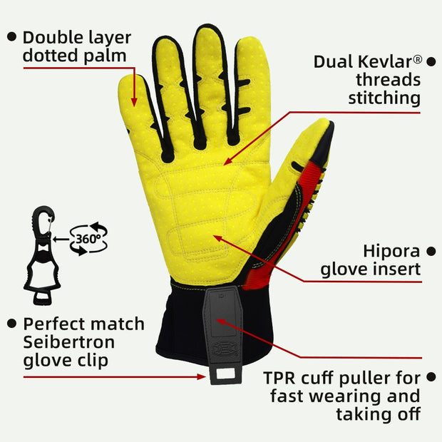 色:すべて | Seibertron HIGH-VIS SDXB 防水滑り止め手袋 TPR衝撃保護付き 画像 03