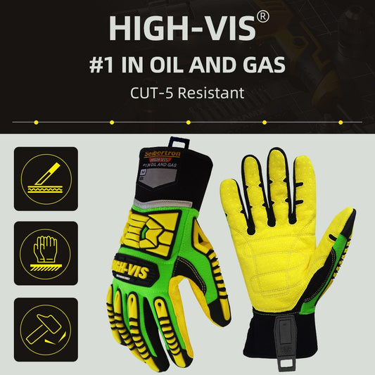 色:すべて | Seibertron HIGH-VIS SDXC5 カット 5 耐衝撃性・耐突き刺し性油田用安全手袋 画像 01