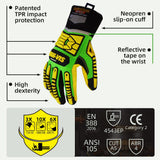 色:すべて | Seibertron HIGH-VIS SDXC5 カット 5 耐衝撃性・耐突き刺し性油田用安全手袋 画像 02