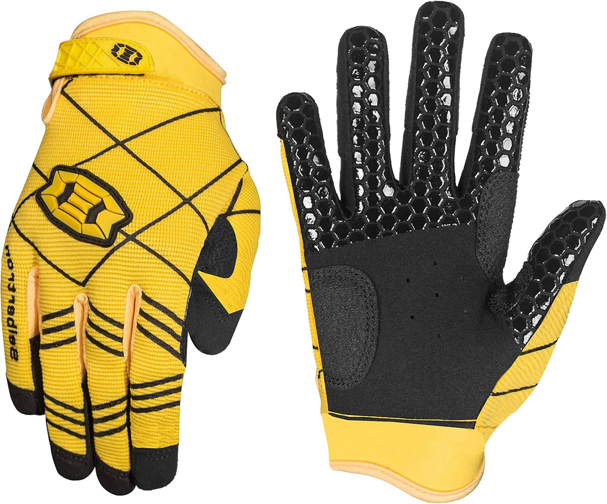 color:Yellow | role:white-background-main | Seibertron BAR PRO 2.0 yellow baseball softball batting gloves white background main image