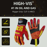 seibertron-gallery:hrc5-safety-gloves-20260715 | product:hrc5 | color:Red Yellow | slot:2 | Seibertron HIGH-VIS HRC5 安全手袋の高視認性石油・ガス概要画像