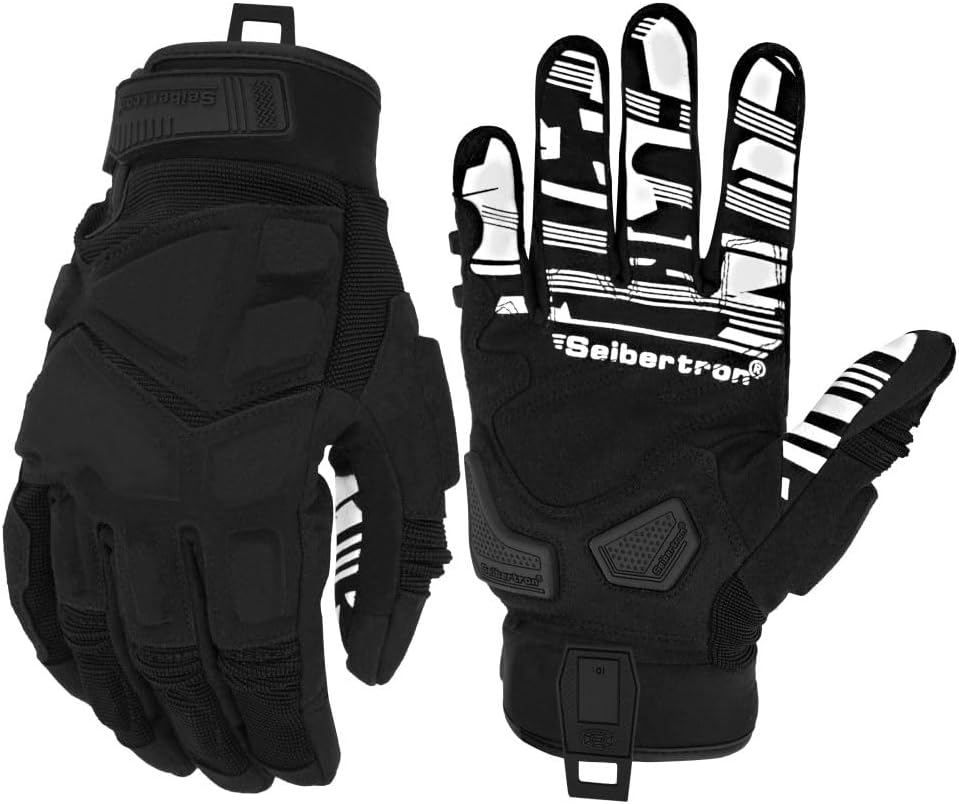 color:Black | batch:sps1-whitebg-20260716 | role:white-background-main | Seibertron SPS-1 オートバイ用グローブ（黒）、白背景メイン画像