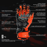 Color:Fluorescent Orange | Seibertron SPS-7L Fluorescent Orange palm grip and protection features