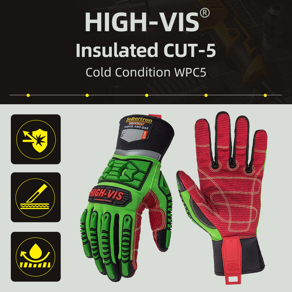 seibertron-gallery:wpc5-安全手袋-20260715 | product:wpc5 | color:グリーン レッド | slot:2 | Seibertron HIGH-VIS WPC5 安全手袋の高視認性オイル＆ガス概要画像