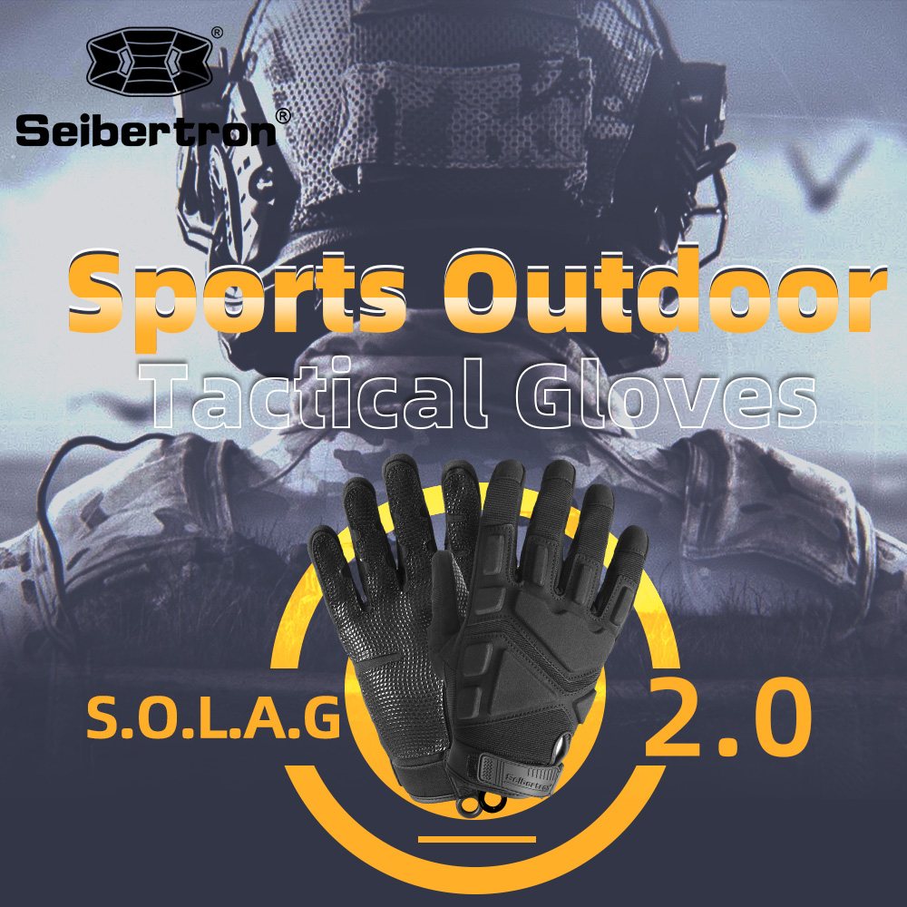 カラー：ブラック | Seibertron S.O.L.A.G 2.0 フルフィンガー 耐水性 フルフィンガー タクティカルグローブ 画像 02