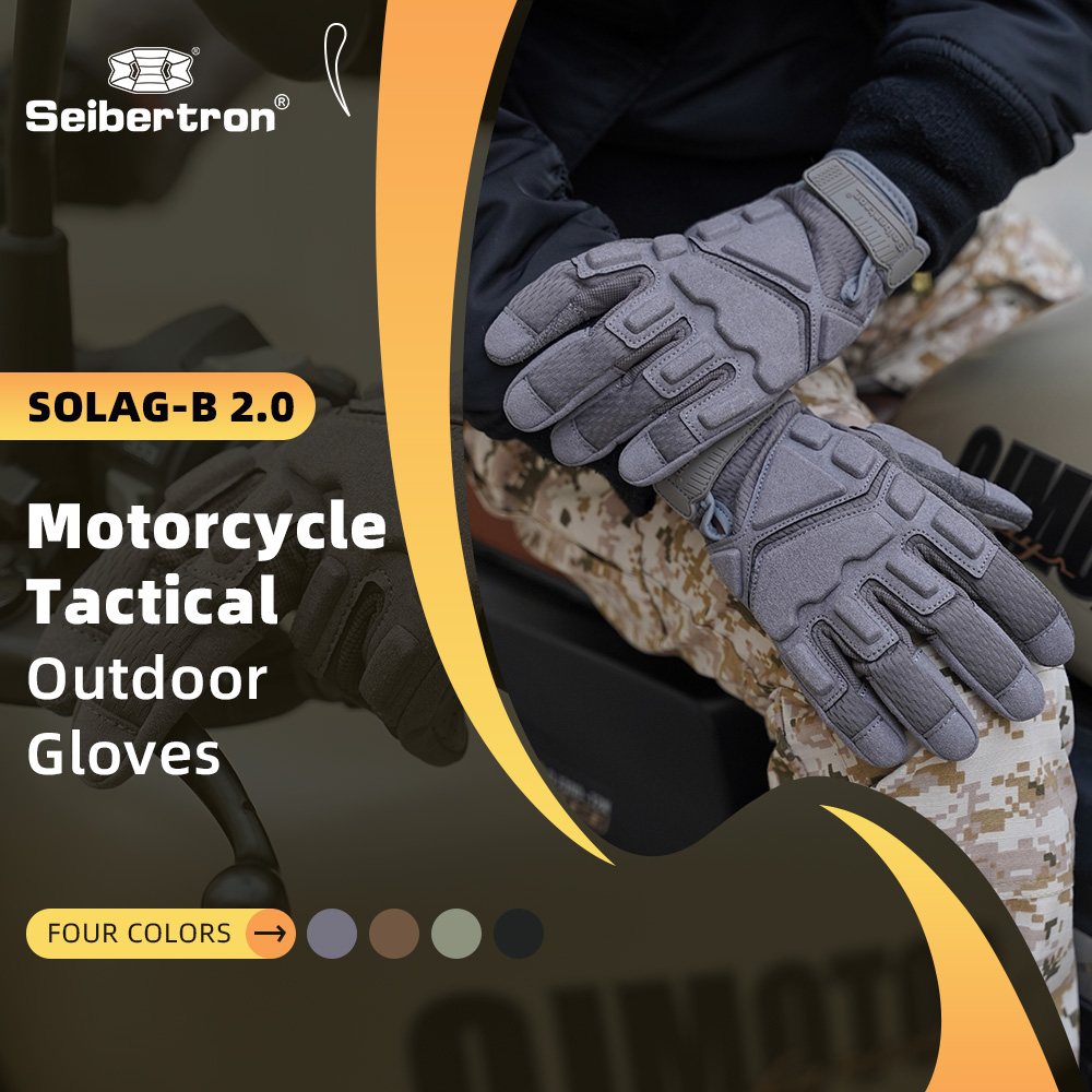color:Grey | Seibertron S.O.L.A.G 2.0 Breathable breathable full finger tactical gloves image 08