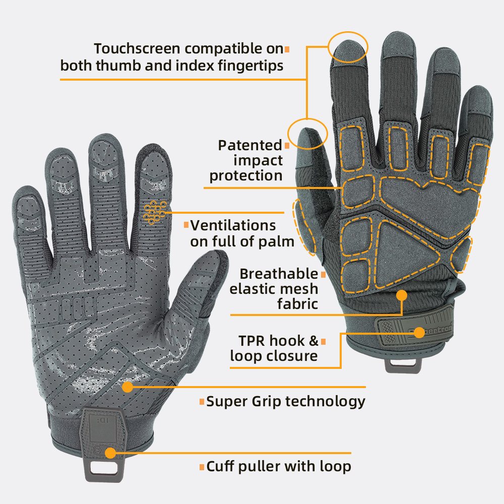 color:Grey | Seibertron S.O.L.A.G 2.0 Breathable breathable full finger tactical gloves image 09