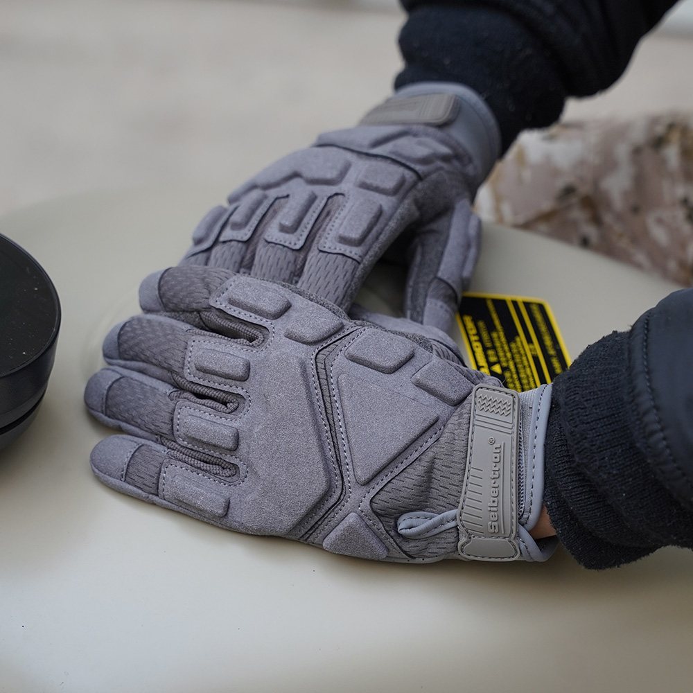 color:Grey | Seibertron S.O.L.A.G 2.0 Breathable breathable full finger tactical gloves image 10