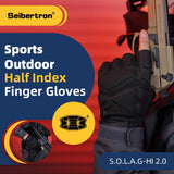 カラー:ブラック | Seibertron S.O.L.A.G-HI 2.0 ハーフインデックスフィンガータクティカルグローブ 画像 03