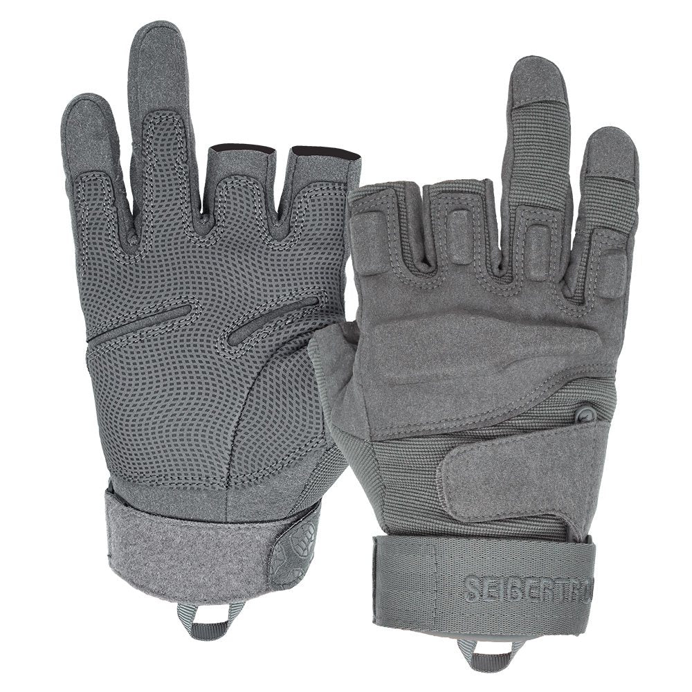 color:Grey | Seibertron S.O.L.A.G-T three fingerless tactical gloves image 05