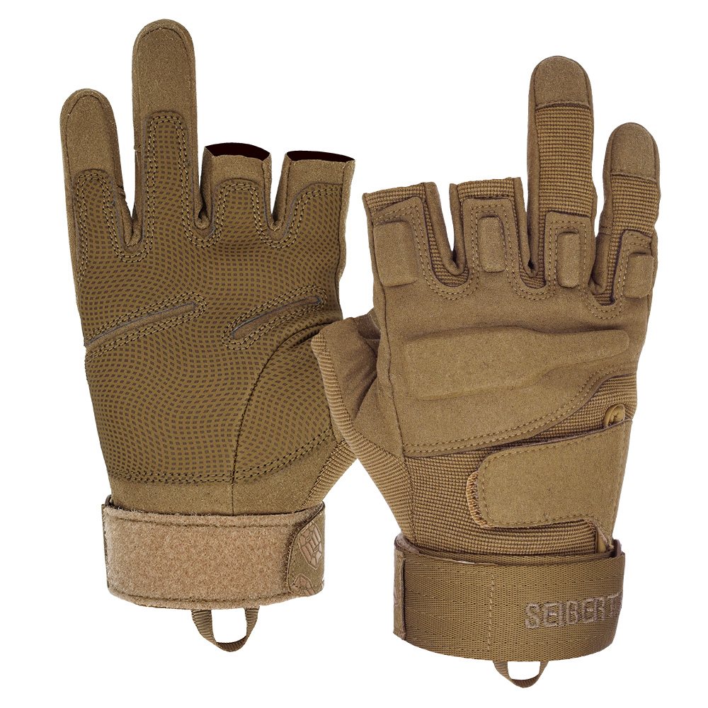 color:Coyote | Seibertron S.O.L.A.G-T three fingerless tactical gloves image 13