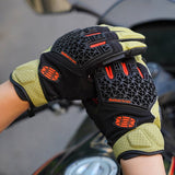 カラー：グリーン | Seibertron SPS-10 通気性・滑り止め・タッチスクリーン対応レザーバイク用手袋 画像 24