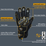 カラー:ブラック | Seibertron SPS-4 Plus 3M Thinsulate 冬用レザーバイクグローブ 画像 03