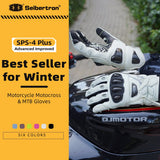 カラー:ホワイト | Seibertron SPS-4 Plus 3M Thinsulate 冬用レザーバイクグローブ 画像 05