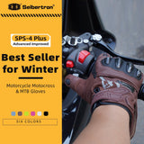 カラー:ブラウン | Seibertron SPS-4 Plus 3M Thinsulate 冬用レザーバイクグローブ 画像 09