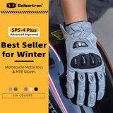 カラー:グレー | Seibertron SPS-4 Plus 3M Thinsulate 冬用レザーバイクグローブ 画像 13